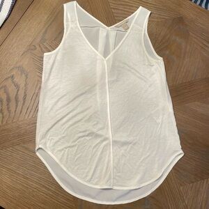 BANANA republic mixed media cream tank tunic